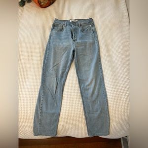 Light wash Aritzia jeans